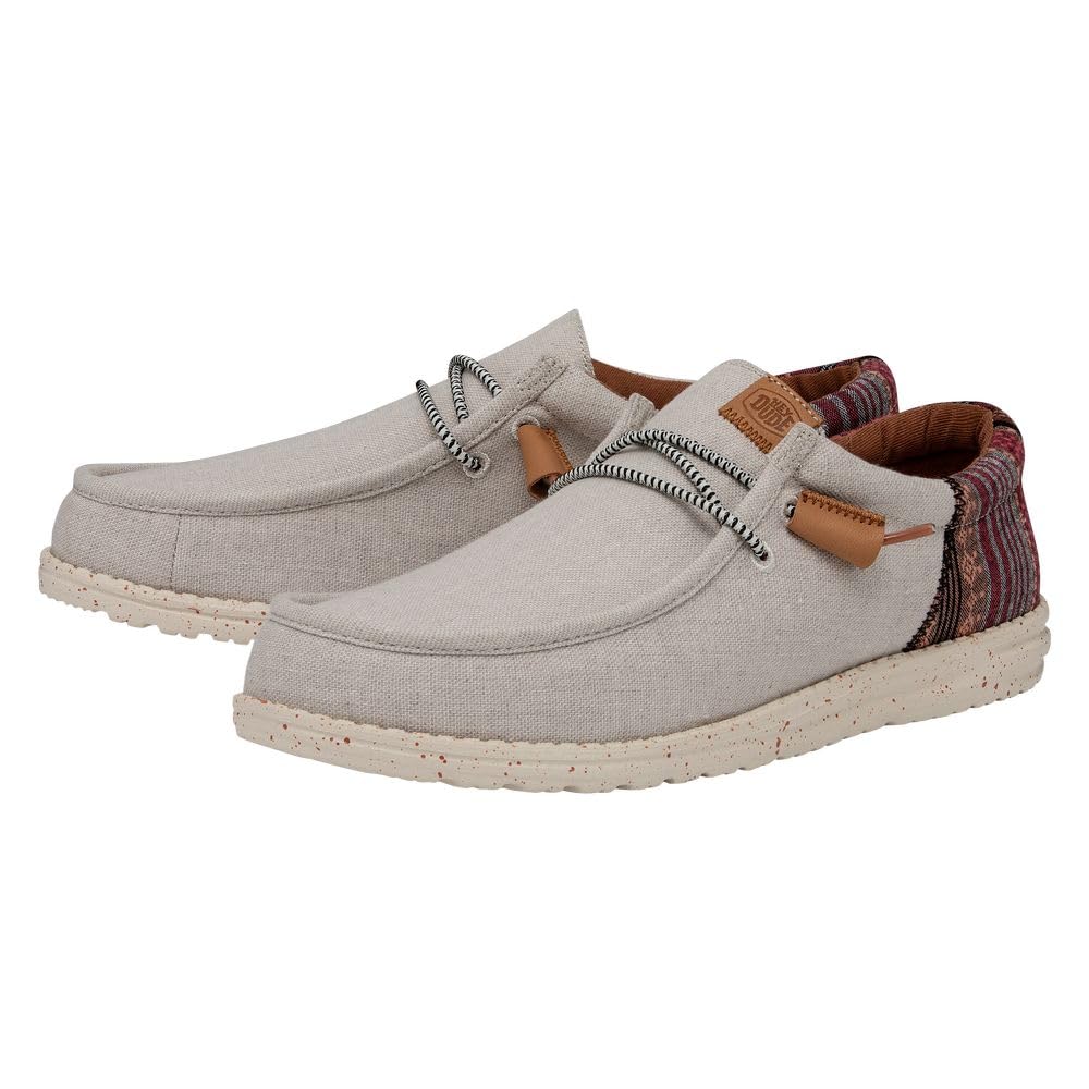 HEYDUDE Wally Funk Baja Cream Size 12 | Men's Shoes | Men's Slip On Loafers | Comfortable & Light Weight