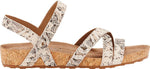 Walking Cradles Pool Natural Buffed Snake Print Leather/Cork Wrap 10 M (B)