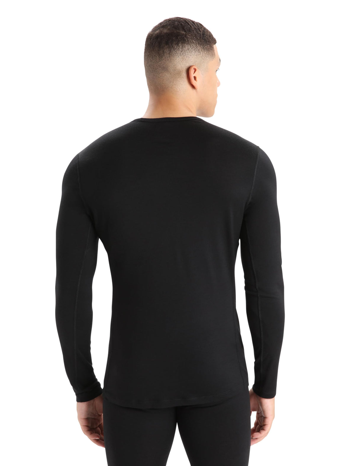 Icebreaker Merino Men's 200 Oasis Long Sleeve Crew Shirt Black Small