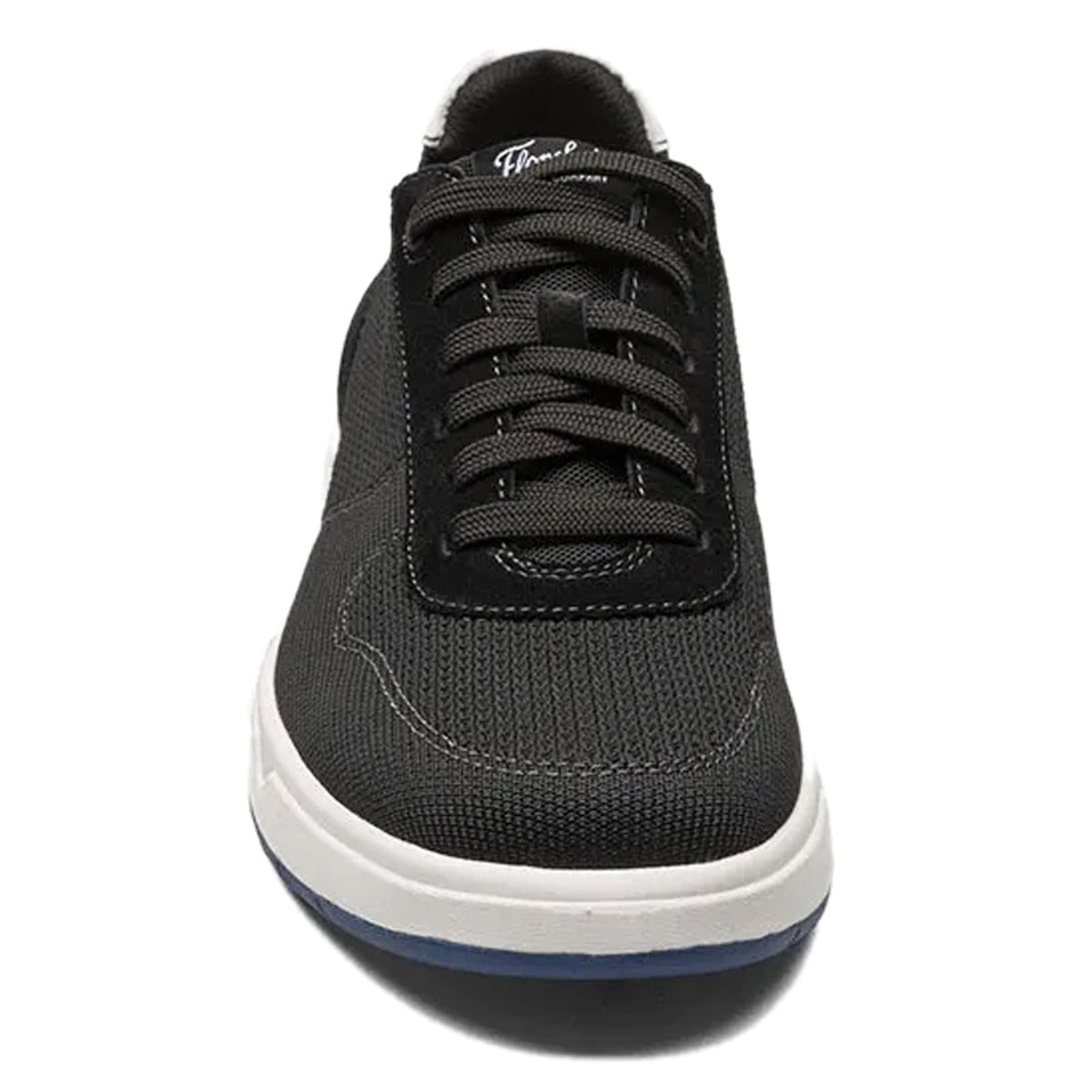 Florsheim Heist Knit 6-Eye Lace-Up Sneaker Black Knit/White Sole 9 W (3E)