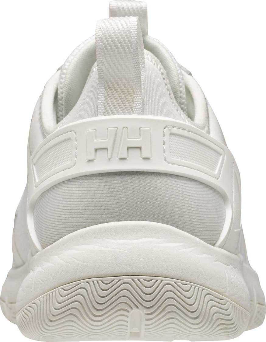 Helly-Hansen Men's Henley Lightweight Breathable Sailing Watersports Shoes, 001 White/Metallic Silver - 9