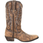 Durango Women's Dream Catcher Western Boot Mid Calf, Distressed Brown and Tan, 8