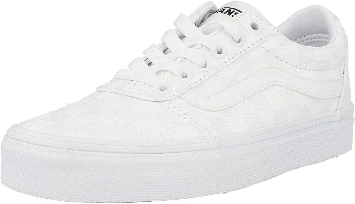 Vans Women's Ward Canvas Trainers Sneaker 9.5 Checkerboard White White