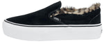 Vans Womens Suede Slip-On Platform Lack/Leopard Sneaker - 5