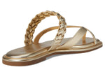 Michael Kors Alba Thong Slide Pale Gold 6.5 M