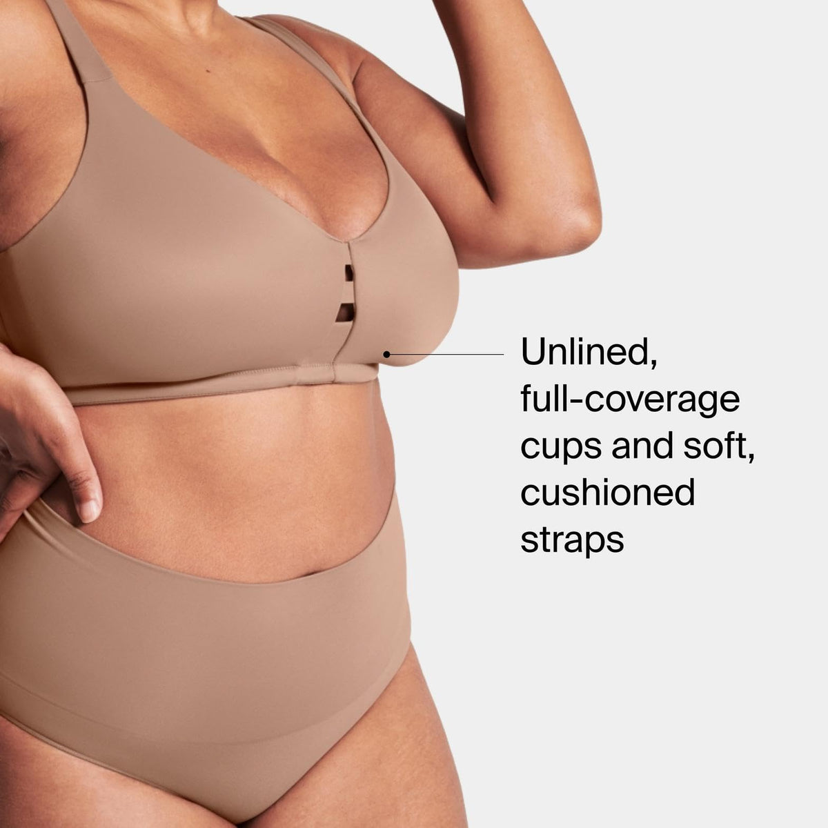 SPANX Low Profile Wireless Minimizer Cafe Au Lait 38DDD