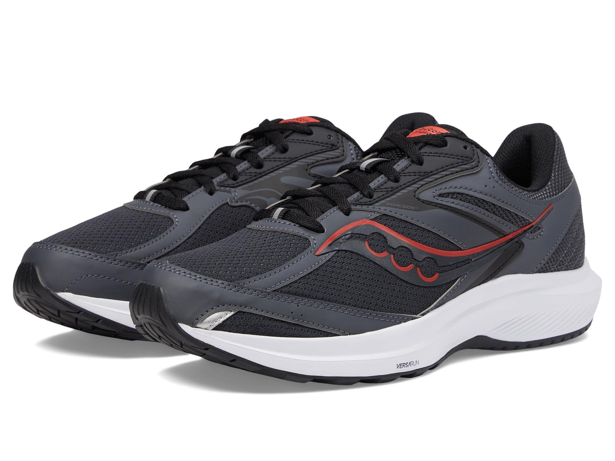 Saucony Men's Cohesion 17 Sneaker, Shadow/Black, 10 Wide
