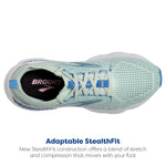 Brooks Women’s Glycerin StealthFit GTS 20 Supportive Running Shoe - Blue Glass/Marina/Open Air - 11 Medium