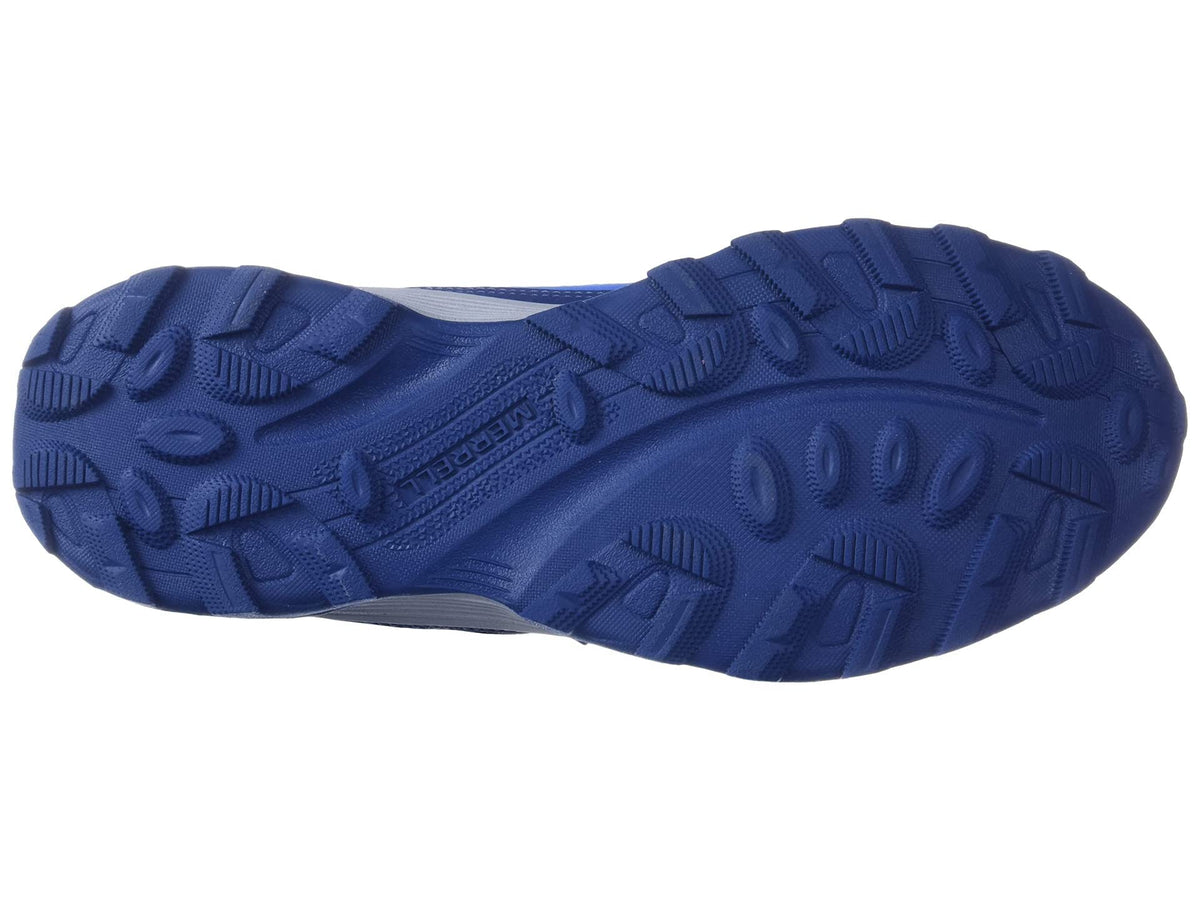 Merrell Moab Speed Low Alternative Closure Waterproof Hiking Sneaker, Blue, 2 US Unisex Big Kid