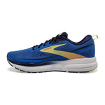 Brooks Men’s Trace 3 Neutral Running Shoe - Blue/Peacoat/Yellow - 8.5 Medium