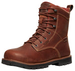 KEEN Utility Women's Seattle 8” Alloy Toe Waterproof Work Boots, Gingerbread/Black, 6.5