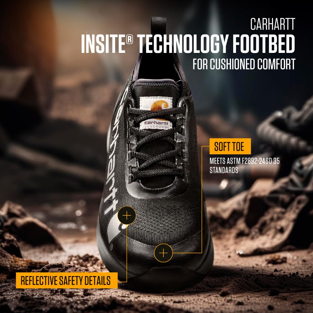 Carhartt Men's Force 3-Inch SD Soft Toe Work Sneaker, Black - 11.5 W