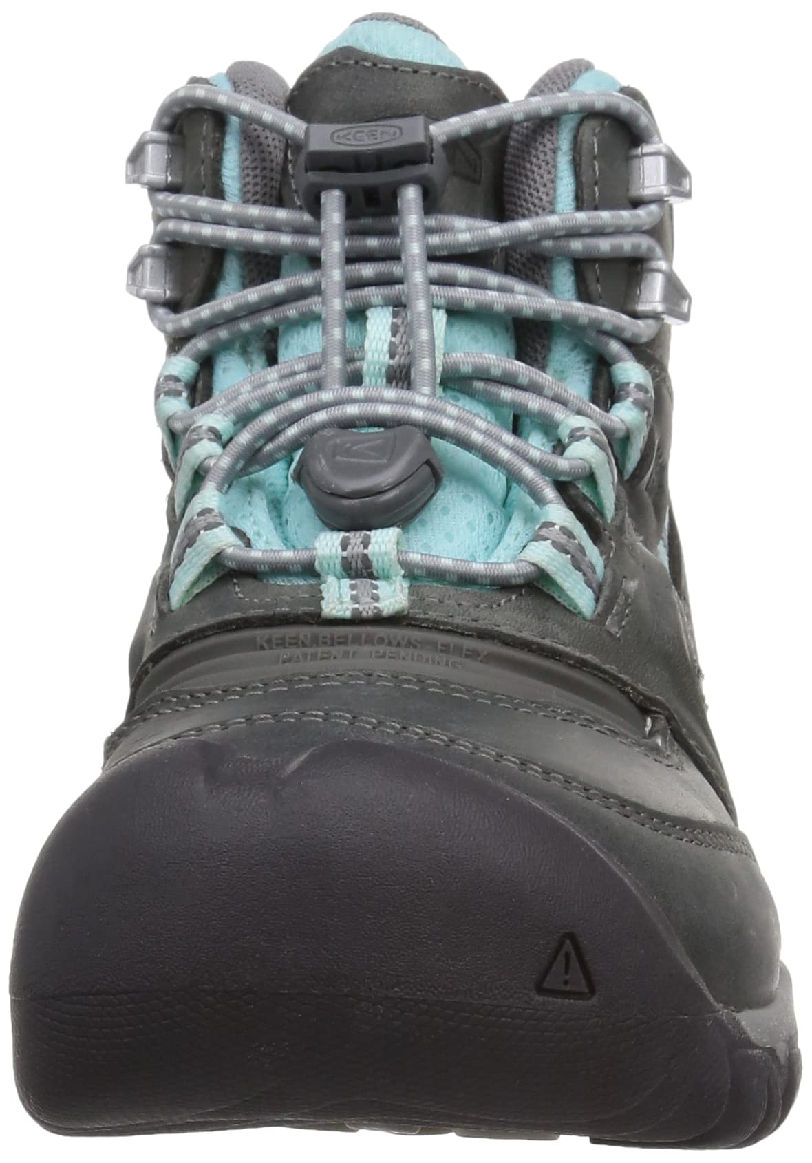 KEEN Unisex-Child Ridge Flex Mid Height Waterproof Leather Hiking Boots 13 Little Kid Grey/Blue Tint