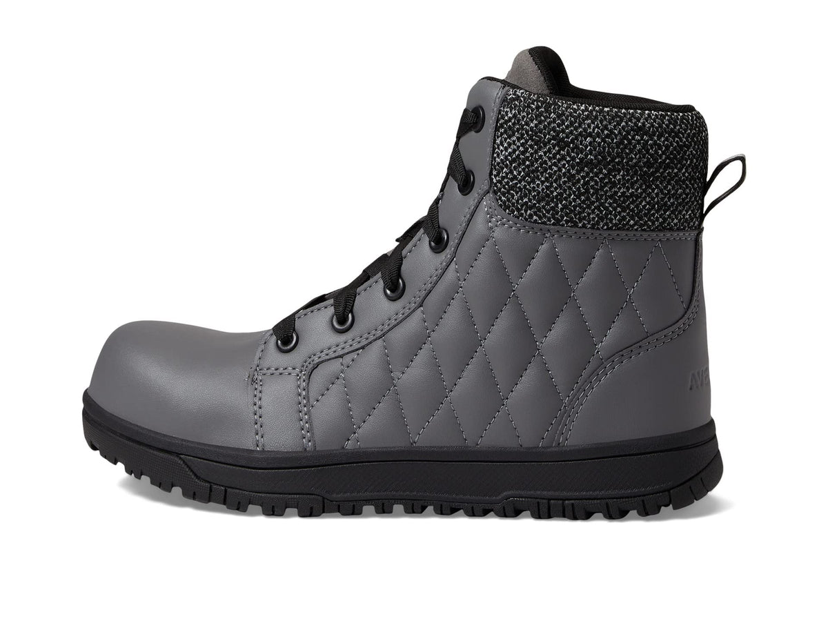 Avenger Work Boots Womens Metro 8" Grey 9.5 B - Medium