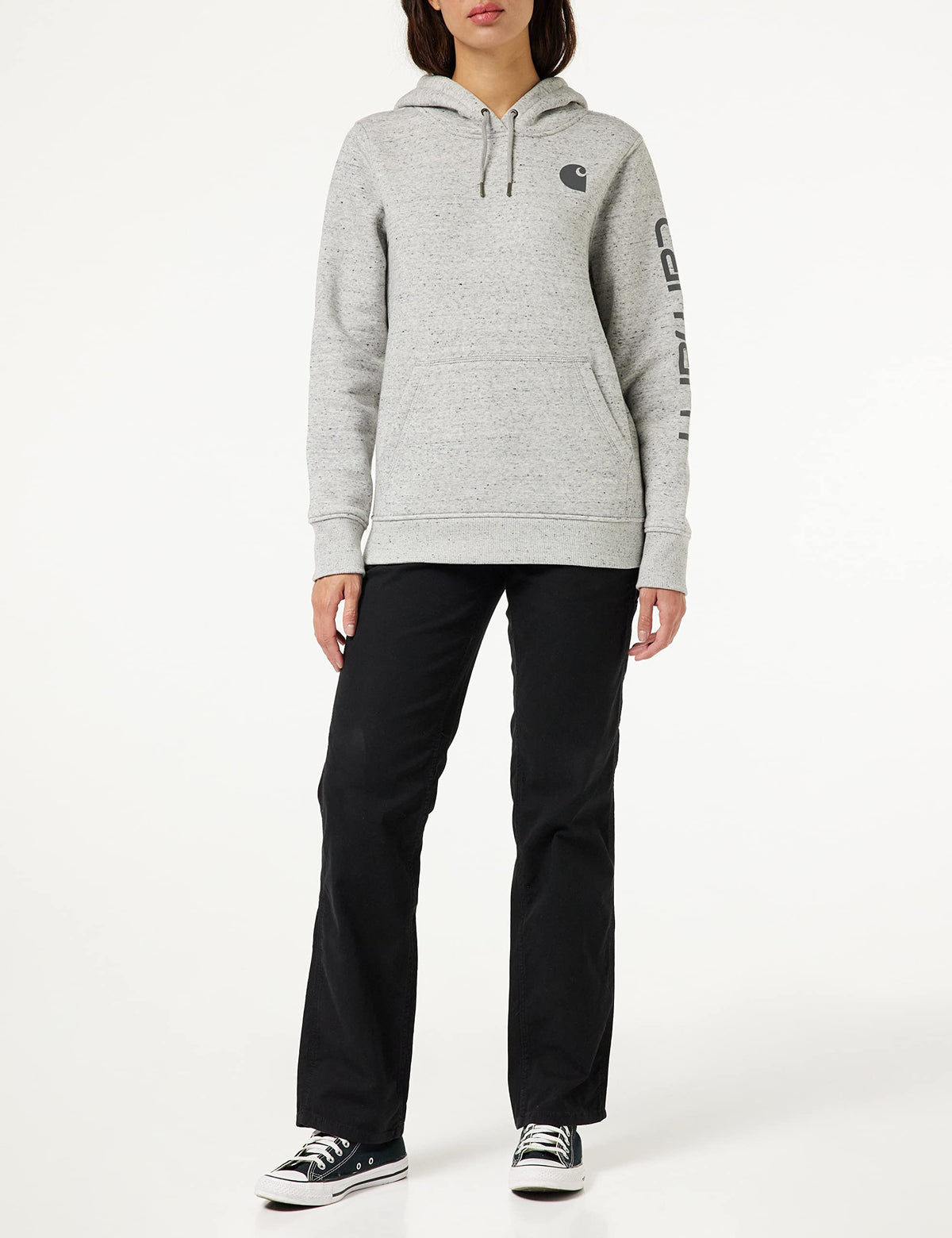 Carhartt womens Rugged Flex Loose Fit Canvas Work Pants, Black, 2 Short US