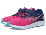 Saucony Cohesion 14 A/C Sneaker, Pink/Navy, 4 US Unisex Big Kid