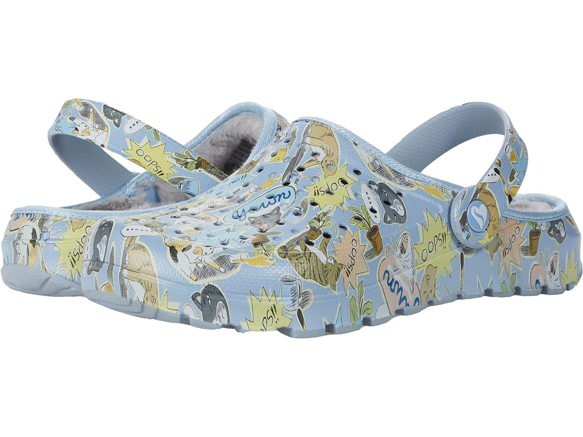 Skechers Foamies Footsteps-Catmic Clog Women's Slip On 8 Blue-multi