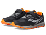 Saucony Cohesion Tr14 Alternative Closure Sneaker, Black/Orange, 1.5 Wide US Unisex Little_Kid