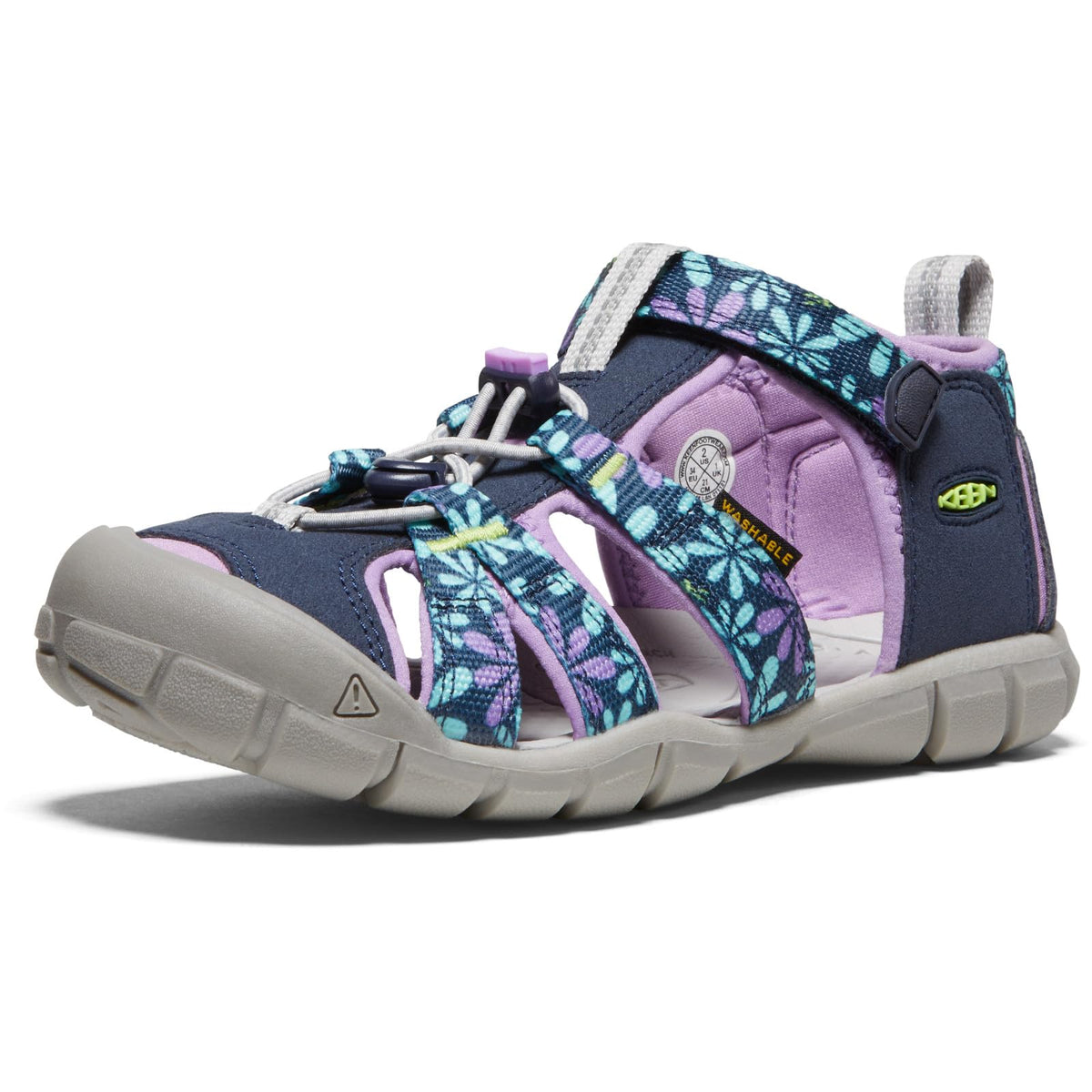 KEEN Seacamp 2 CNX Closed Toe Sandals, Black Iris/African Violet, 2 US Unisex Big Kid