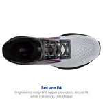 Brooks Women’s Launch 10 Neutral Running Shoe - Black/White/Violet - 6 Wide