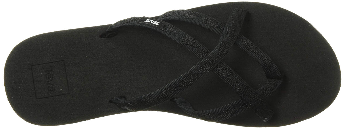 Teva Women's Olowahu Flip Flop Sandal (6 B(M) US/37 EUR, Mix B Black On Black)