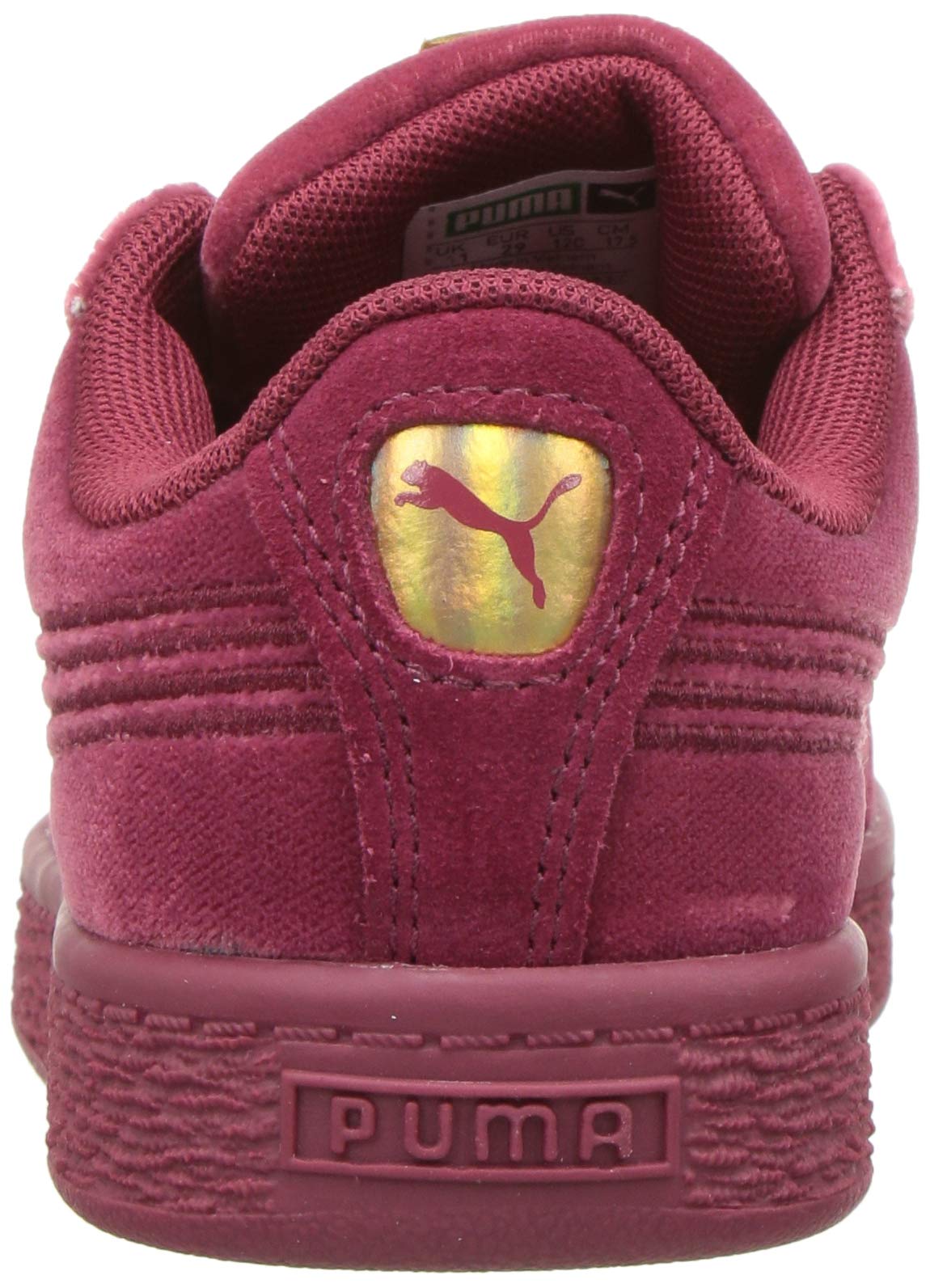PUMA Kids Baby Girl's Basket Classic Velour (Toddler) Tibetan Red/Metallic Gold 4 Toddler M