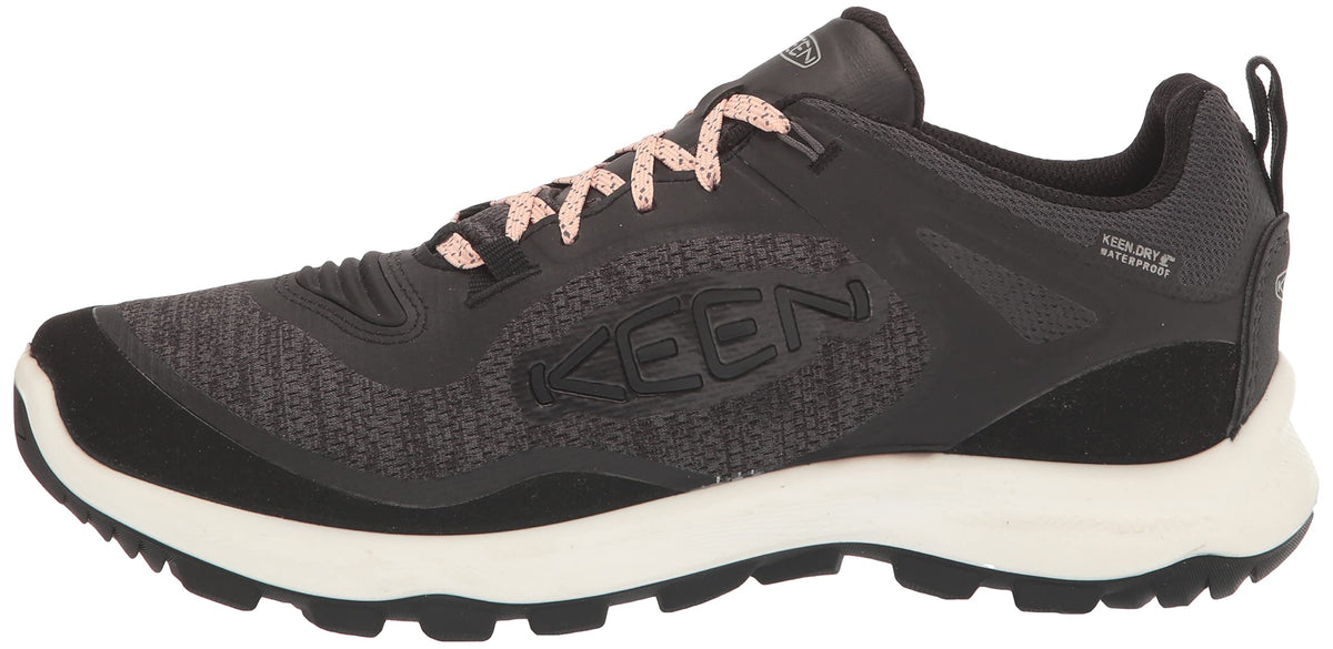 KEEN Women's Terradora Flex Low Height Waterproof Hiking Shoes, 9 US 6.5 Black/Peachy Keen
