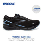 Brooks Men's Ghost 15 Running Shoe - Black/Ebony/Marina - 8 Medium