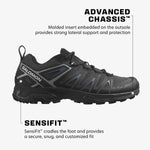 Salomon Men's X ULTRA PIONEER Hiking Shoes for Men, Black / Ebony / Blue Ashes, 12.5