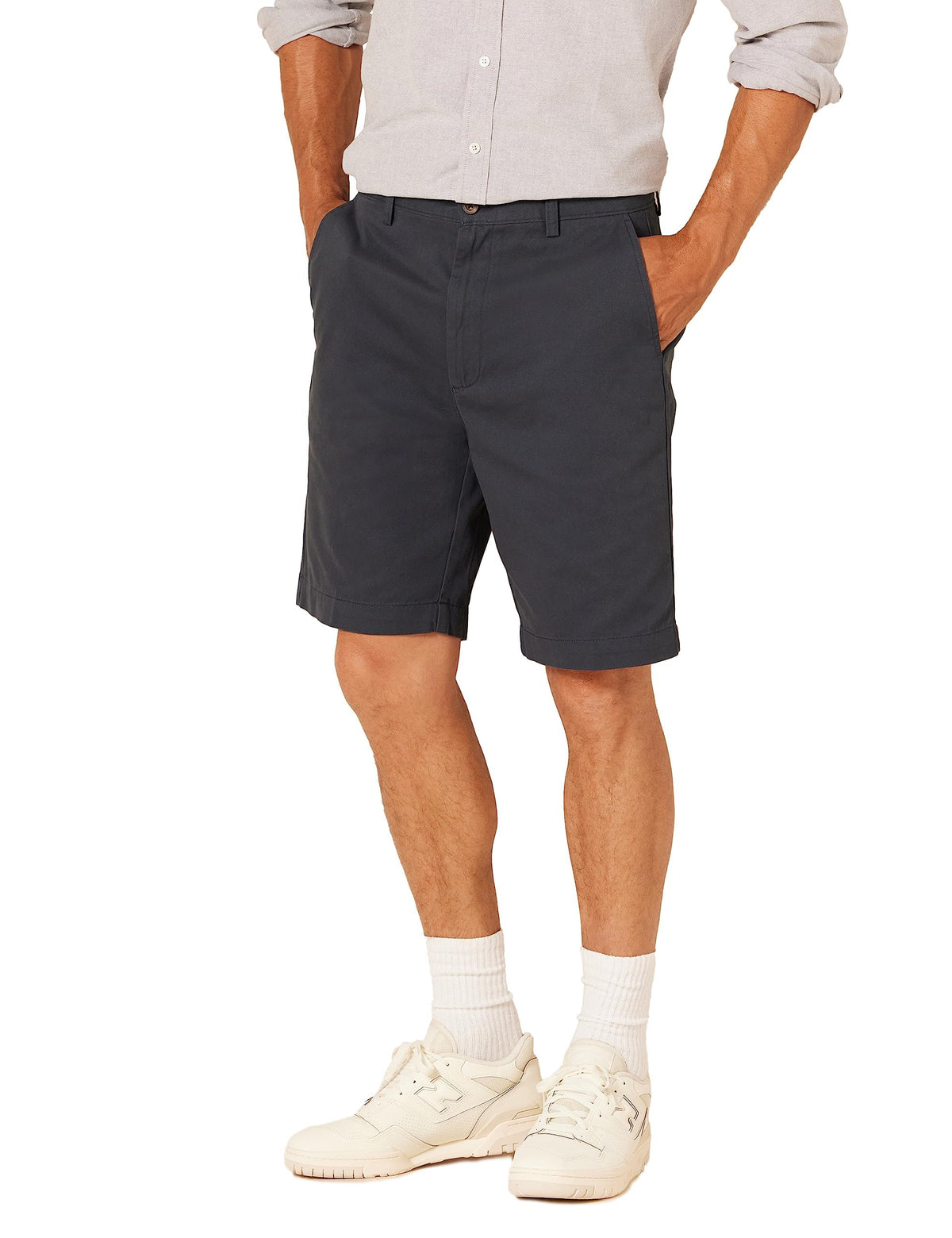 Amazon Essentials Men's Classic-Fit 9" Chino Short, Dark Navy, 33