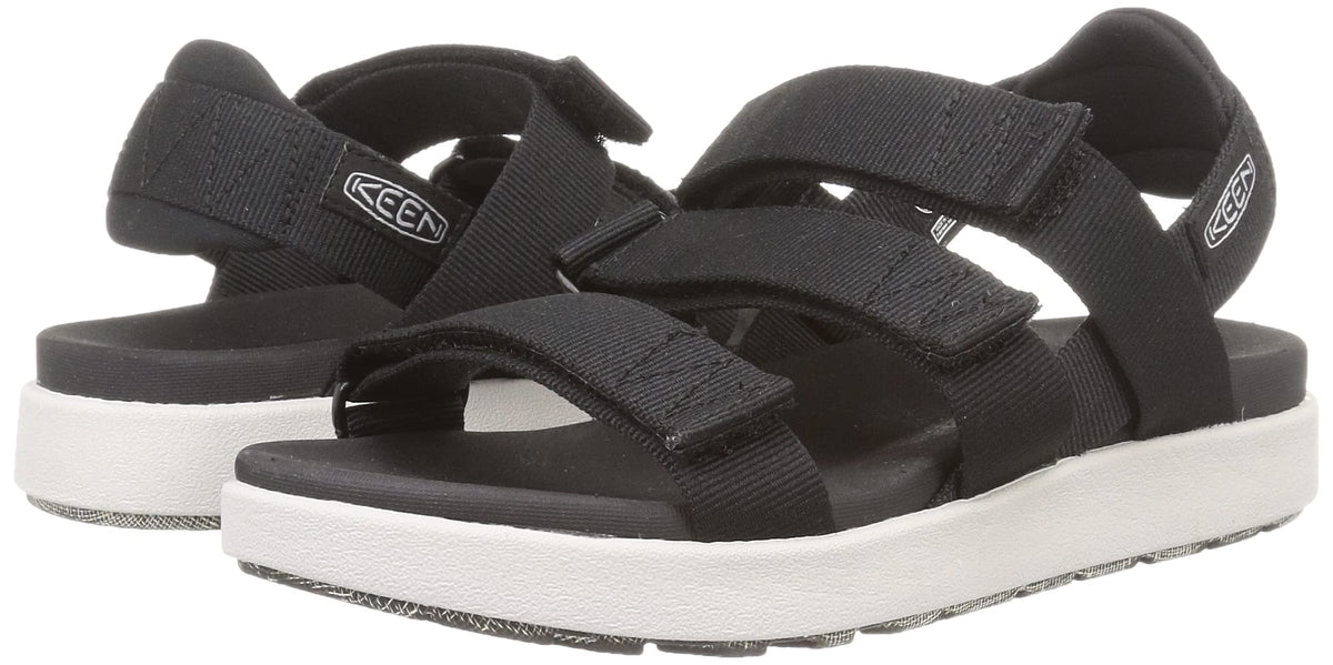 KEEN Women's Elle Strappy Casual Stretch Platform Open Toe Sandals 9.5 Black/Vapor