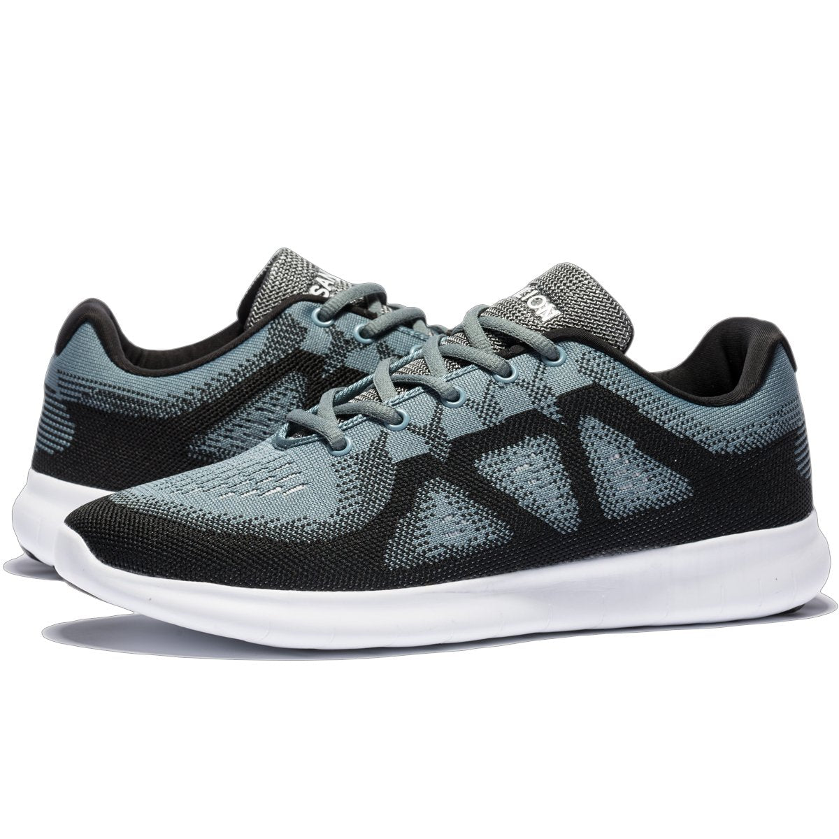 VANSKELIN Men Shoes Sneakers Mesh Lightweight Running Shoes Outdoor Breathable Athletic Casual Shoes (11 D(M) US, Grey/Black-063)