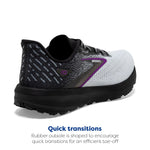 Brooks Women’s Launch 10 Neutral Running Shoe - Black/White/Violet - 6 Wide