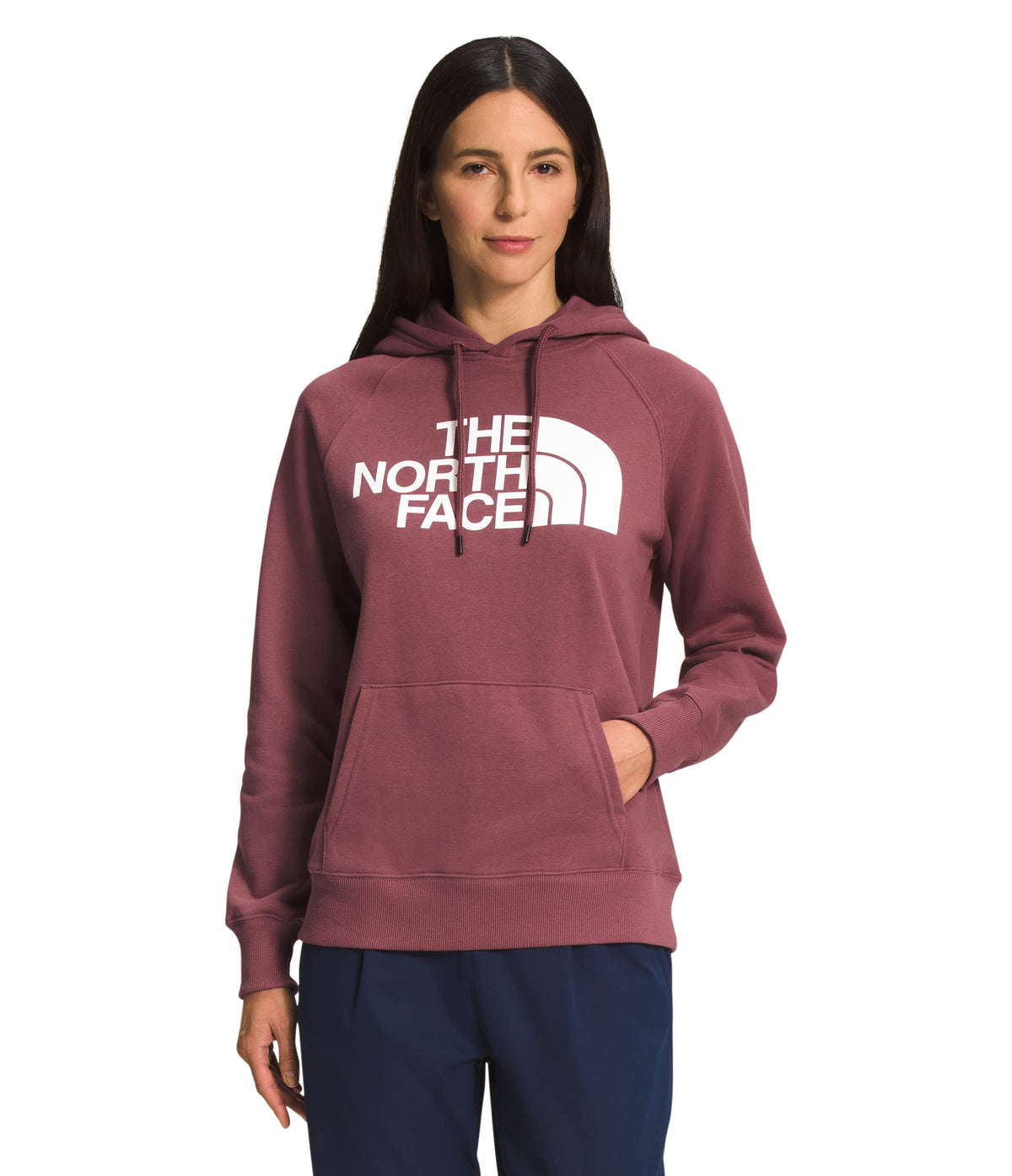 THE NORTH FACE Women's Half Dome Pullover Hoodie Sweatshirt (Standard and Plus Sizes), TNF Black/TNF White 2, Large