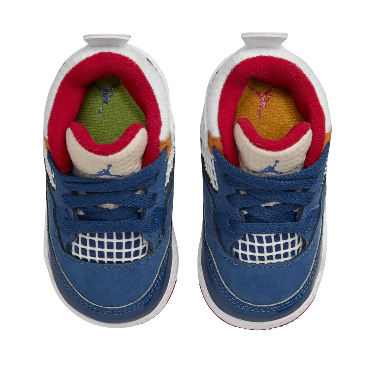 Jordan 4 Retro (Infant/Toddler) French Blue/White/Gym Red/Pearl White 10 Toddler M