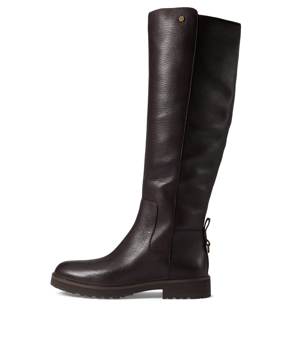 Cole Haan Waterproof Greenwich Tall Boot Dark Coffee Leather/Antique 8.5 B (M)