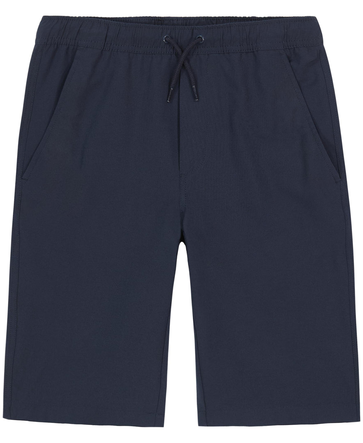 Nautica Boys' Big School Uniform Jogger Shorts, Elastic Waistband with Drawstring Closure, Wrinkle & Fade Resistant Fabric, Lowell Navy, 8