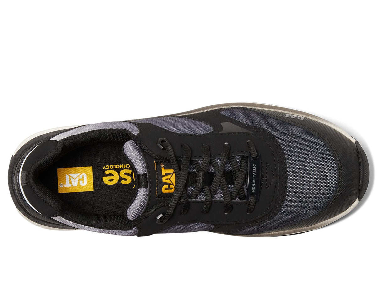CAT Footwear Women's Quake Composite Toe Construction Shoe, Black/Medium Charcoal, 10