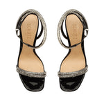 SCHUTZ Womens Altina Glam Buckle Leather Heels Black 6 Medium (B,M)