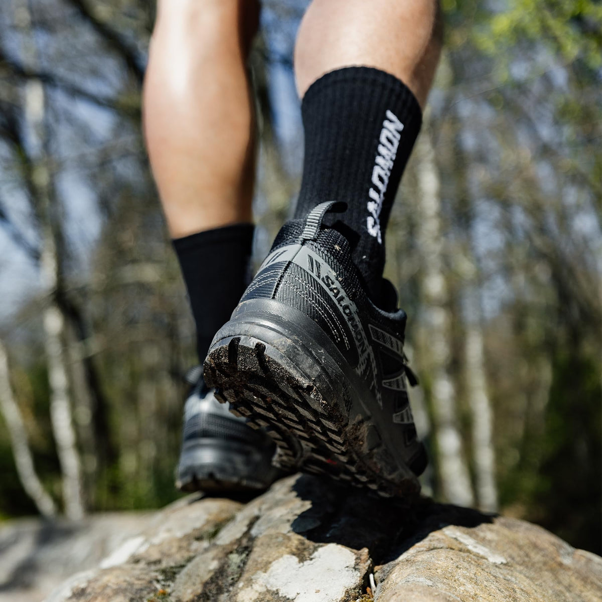 Salomon Men's WANDER Running Shoes for Men, Black / Pewter / Frost Gray,11.5