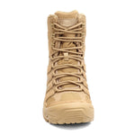 Merrell Men's Strongfield Tactical 6” Waterproof Boots, Breathable & Comfortable Work Combat Hiking Shoes Military, Dark Coyote, 8