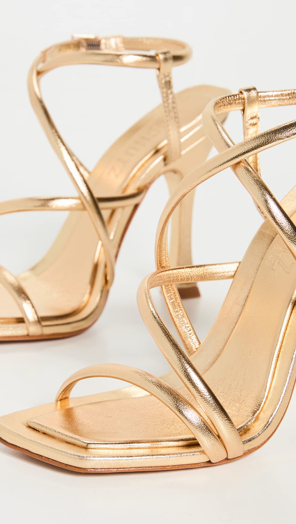 SCHUTZ Women's Lovi Sandals, Ouro/Ouro CLAR Orch, Gold, Metallic, 11 Medium US