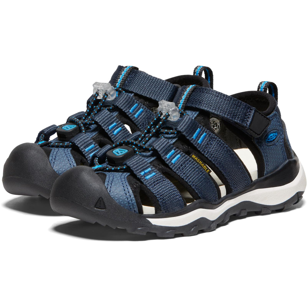 KEEN Newport Neo H2 Closed Toe Water Sandals, Blue Nights/Brilliant Blue, 2 US Unisex Big Kid