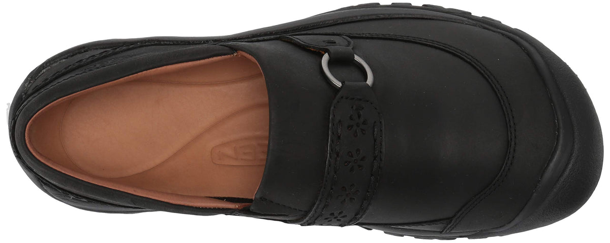 KEEN Women's Kaci 2 Casual Comfortable Leather Slip on Clog 5 Black/Black