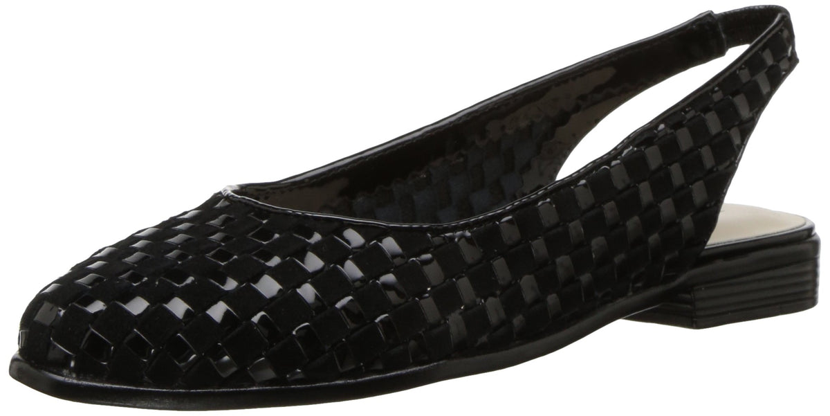 Trotters Women's Lucy Flat, Black Suede, 8.5 N US