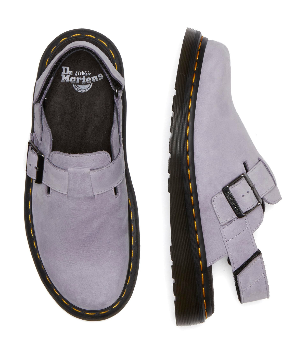 Dr. Martens, Unisex, Jorge II Leather Slingback Mules, Lavender Frost, Mens 8, Womens 9, Medium