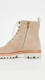 Vince Women's Cabria Lug Sole Boots, Cobblestone, Tan, 6 Medium US