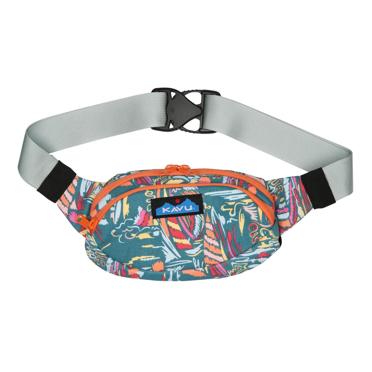 KAVU Canvas Spectator Belt Bag Hip Fanny Pack - Sail Dreams