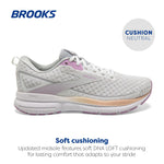 Brooks Women’s Trace 3 Neutral Running Shoe - White/Orchid/Apricot - 11.5 Medium