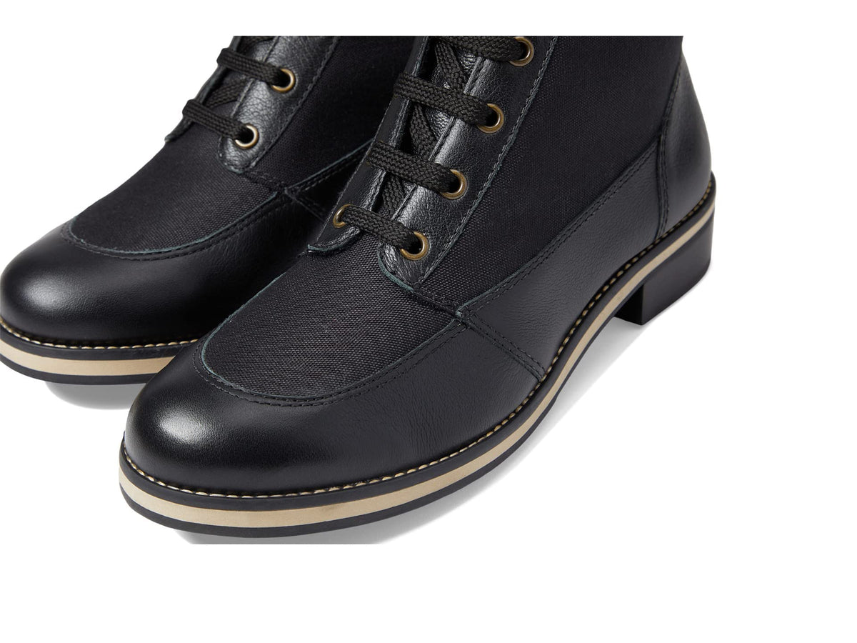 Walking Cradles Knox Black Leather/Canvas 6 M (B)